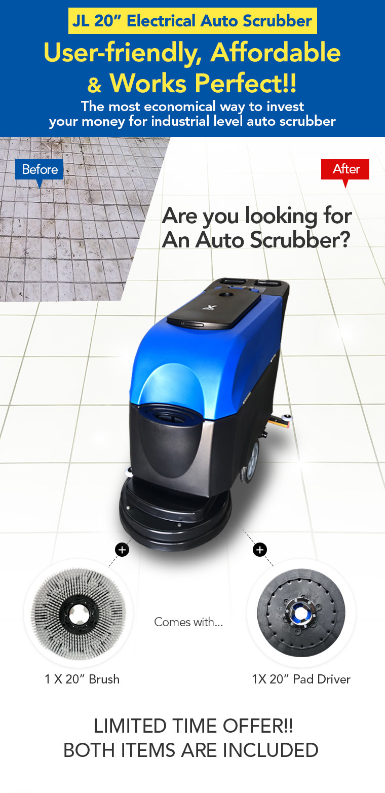 electrical auto scrubber, user-friendly, affordable, economical way, industrial level, bush, pad driver.